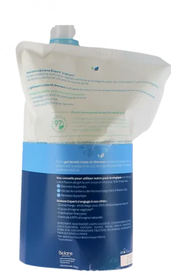 Gel lavant corps et cheveux + eco-recharge Biolane - flacon-pompe et recharge de 500ml
