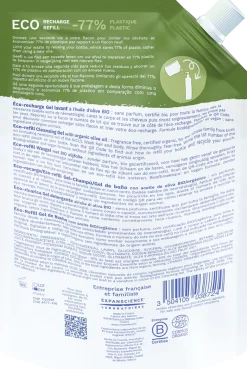 Gel lavant corps et cheveux sans parfum bio Mustela - éco-recharge de 400 ml