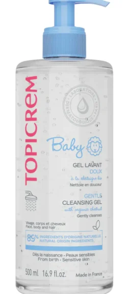 Gel lavant doux baby Topicrem - flacon-pompe de 500ml