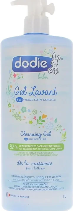 Gel lavant 3 en 1 Dodie - Flacon de 1 litre