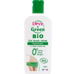 Gel lavant intime bio Love & Green - flacon de 200 ml