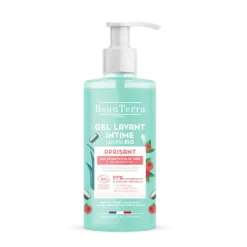 Gel lavant intime certifié bio apaisant Beauterra - flacon-pompe de 500ml