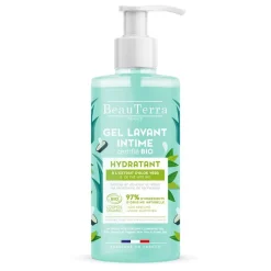 Gel lavant intime certifié bio hydratant Beauterra - flacon-pompe de 500ml