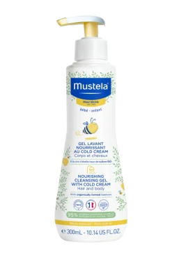 Gel lavant nourrissant corps et cheveux Mustela - flacon-pompe de 300 ml