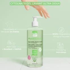 Gel lavant ultra doux Cytolnat - flacon-pompe de 500ml