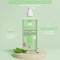 Gel lavant ultra doux Cytolnat - flacon-pompe de 500ml