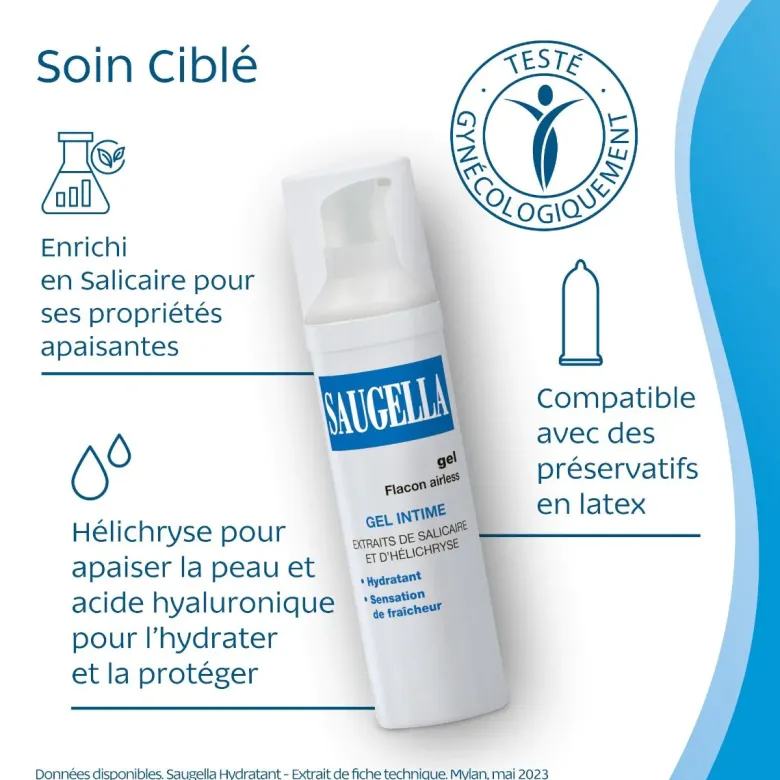 Gel lubrifiant Saugella - flacon-pompe de 50 ml