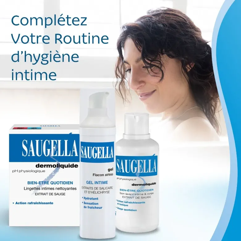 Gel lubrifiant Saugella - flacon-pompe de 50 ml