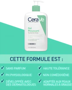 Gel moussant visage CeraVe
