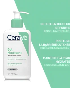 Gel moussant visage CeraVe