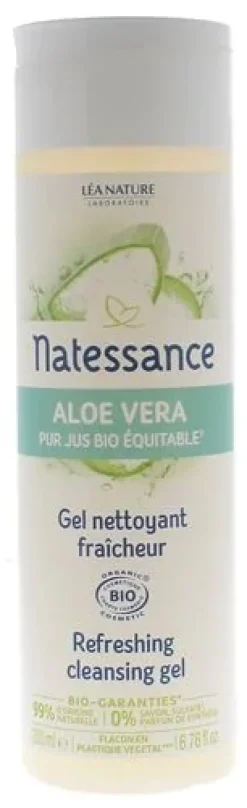 Gel nettoyant fraîcheur bio Natessance - flacon de 200 ml