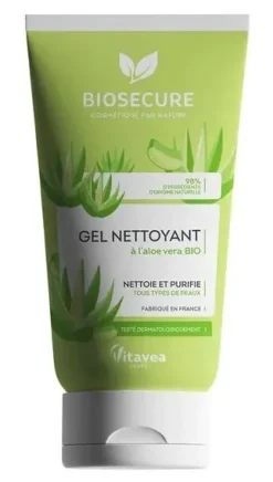 Gel nettoyant à l'aloe vera bio Bio Secure - tube de 150ml