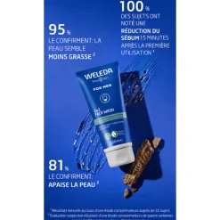 Gel nettoyant visage 2en1 homme Weleda - tube de 100ml