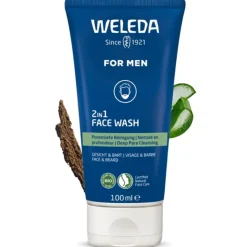 Gel nettoyant visage 2en1 homme Weleda - tube de 100ml