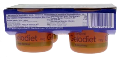 Gelodiet Eau gélifiée avec édulcorant saveur thé pêche Delical - lot de 4 pots de 120g