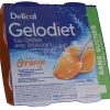 Gelodiet Eau gélifiée avec édulcorant saveur orange Delical - lot de 4 pots de 120g