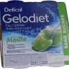 Gelodiet Eau gélifiée avec édulcorant saveur menthe Delical - lot de 4 pots de 120g