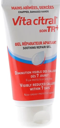 Gel Réparateur Apaisant mains abîmées Vita Citral soin TR+ - tube de 75 ml