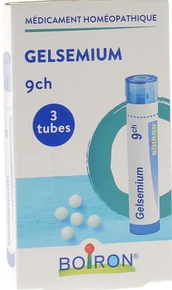 Gelsemium 9CH granules Boiron – 3 tubes de 4 g
