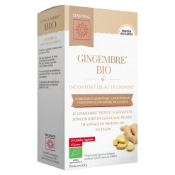 Gingembre Bio inconfort lié au transport Dayang - Boîte de 15 gélules