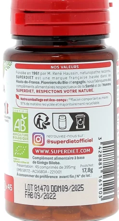 Ginkgo biloba bio Super Diet