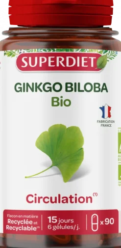Ginkgo biloba bio Super Diet - boîte de 90 gélules