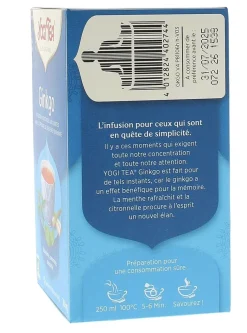 Ginkgo bio Yogi Tea - boite de 17 sachets