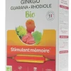 Ginkgo guarana rhodiole bio stimulant mémoire Super Diet - boîte de 20 ampoules