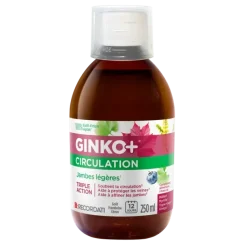 Ginko+ Circulation jambes lourdes Bouchara-Recordati - flacon de 250ml