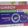 Ginko+ circulation nuit jambes légères triple action Bouchara - boite de 60 comprimés