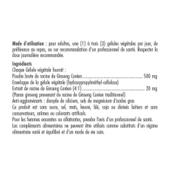 Ginseng coréen Solgar - pot de 50 gélules
