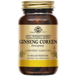 Ginseng coréen Solgar - pot de 50 gélules