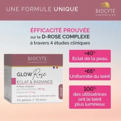 Glow Rose éclat & radiance Biocyte - pot de 60 gélules