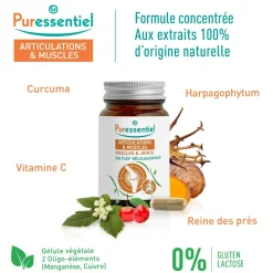Gélules S.O.S Flex Articulations & muscles Puressentiel - boîte de 30 gélules