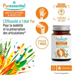 Gélules S.O.S Flex Articulations & muscles Puressentiel - boîte de 30 gélules