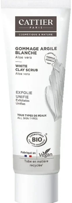 Gommage à l'argile blanche bio Cattier - tube de 100 ml