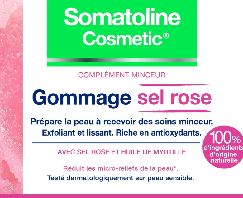 Gommage sel rose Somatoline Cosmetic - pot de 350 g