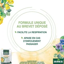 Gommes gorge irritée Menthe-eucalyptus sans sucre Humer - sachet de 30 gommes