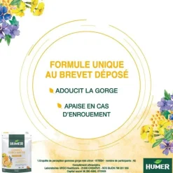 Gommes gorge sensible Humer - sachet de 30 gommes à sucer