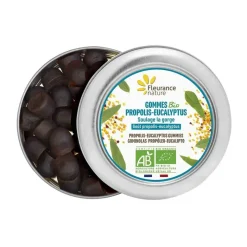 Gommes propolis eucalyptus Bio Fleurance Nature - boite de 35g