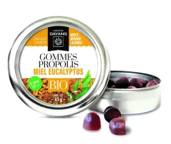 Gommes propolis miel eucalyptus bio Dayang - boîte de 45 gommes