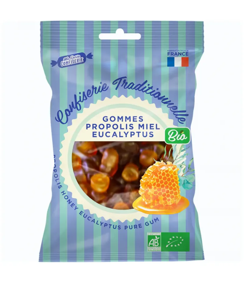 Gommes propolis miel eucalyptus bio Ma petite confiserie - sachet de 100 g