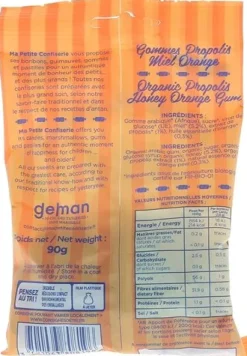 Gommes propolis miel orange bio Ma petite confiserie - sachet de 100 g