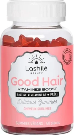 Good Hair vitamines boost Lashilé Beauty - boîte de 60 gummies végans