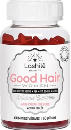 Good Hair Women anti-chute Lashilé Beauty - pot de 60 gummies