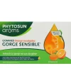 Gorge sensible goût orange eucalyptus Phytosun Arôms- boite de 30 gommes