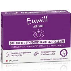 Gouttes Allergie oculaire Eumill