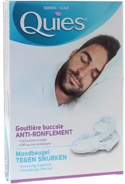 Gouttière buccale anti-ronflement Quies - boîte d'une gouttière