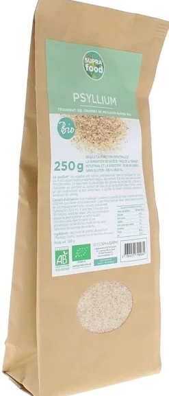 Graînes de psyllium blond bio supra food Exopharm - sachet de 250 g