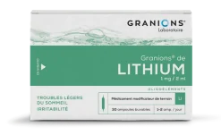 Granions de Lithium 1 mg – 30 ampoules de 2 ml
